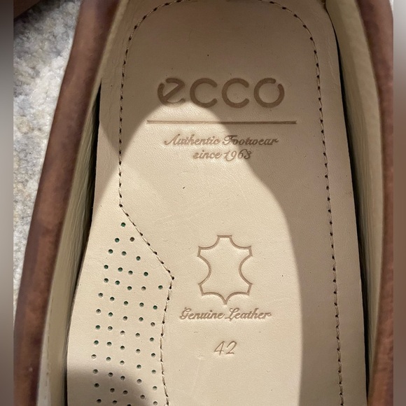 ECCO Men's Brown Genuine Leather Loafers Size 42 Like New Condition - Picture 2 of 9